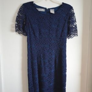 Liz Claiborne Navy Blue Lace Formal Dress